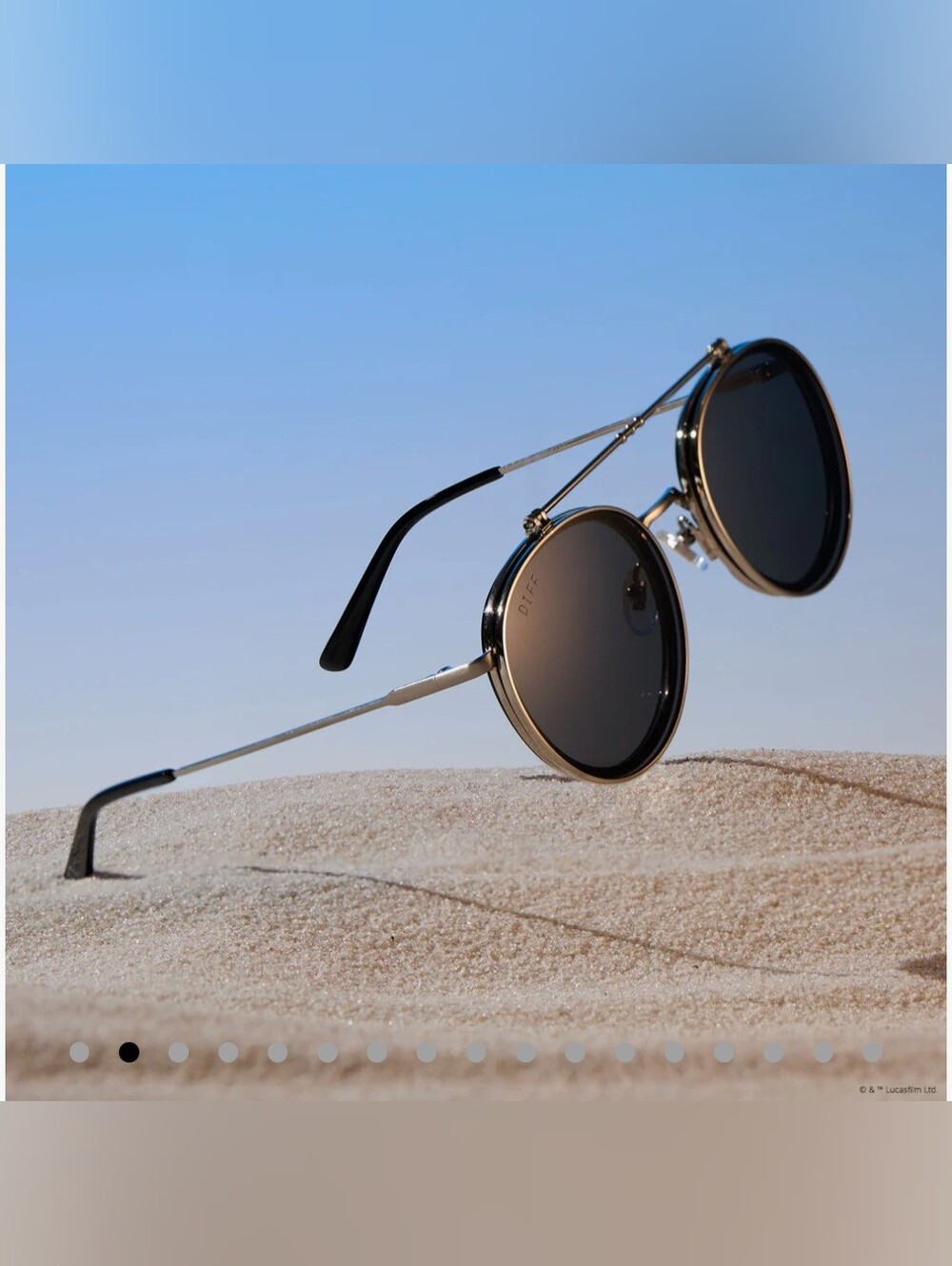 NIB! DIFF Eyewear, UNISEX, Anakin, Galactic Brushed Silver/Space Gray Lenses